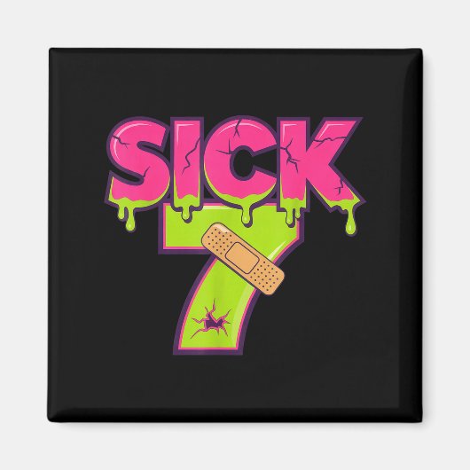 Aimant Sick Seven Meme Tee Six Seven Fun Wordplay Drip  (Devant)
