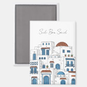 Aimant Sidi Bou Said Tunisie Voyage (Recto/Verso)