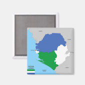 Aimant sierra leone pays carte politique (Recto/Verso)