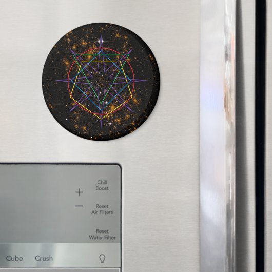 Aimant Sigil de Géométrie Sacrée (In situ (réfrigérateur))