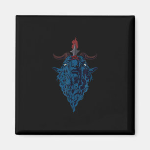 Aimant Sigil Of Baphomet Goat Of Mendes Satan Dark Goth