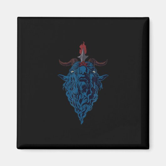 Aimant Sigil Of Baphomet Goat Of Mendes Satan Dark Goth (Devant)