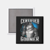 Aimant Sigma Loup Cringe Drôle Certifié Gooner (Recto/Verso)