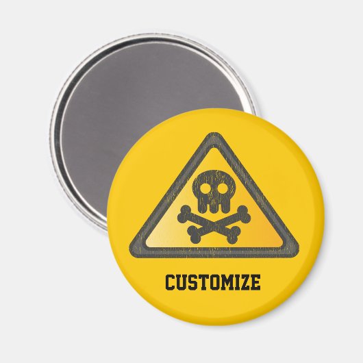 Aimant Signal d'avertissement amusantThunder_Cove (Recto/Verso)