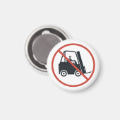 Aimant Signal d'avertissement avec chariot élévateur. (Recto/Verso)