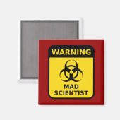 Aimant Signal d'avertissement du scientifique (Recto/Verso)