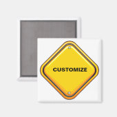 Aimant Signal d'avertissement routier jaune (Recto/Verso)