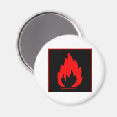 Aimant Signal d'avertissement très inflammable Danger Brû (Recto/Verso)