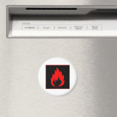 Aimant Signal d'avertissement très inflammable Danger Brû (In Situ (Lave-vaisselle))