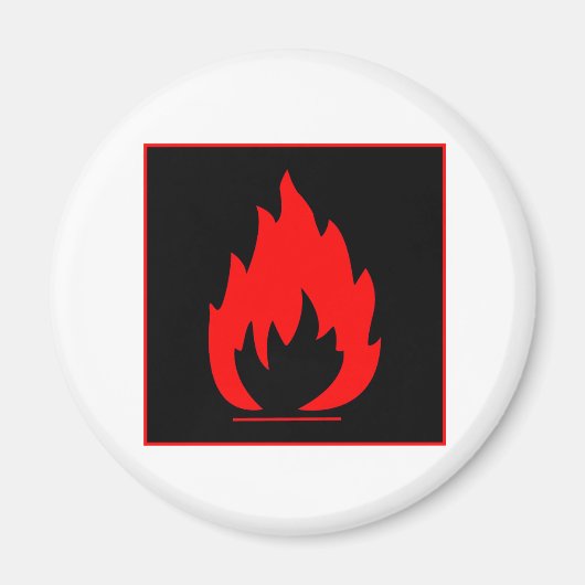 Aimant Signal d'avertissement très inflammable Danger Brû (Devant)