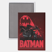 Aimant Signal de chauve-souris cramoisi de Batman (Recto/Verso)