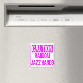 Aimant Signal de prudence - Mains de jazz violet (In Situ (Lave-vaisselle))