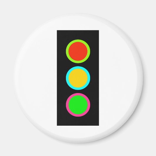 Aimant Signal de trafic Stop-Attention-Go Mod Stop Light  (Devant)