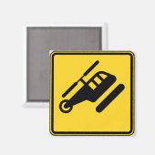 Aimant Signal d'hélicoptère de prudence (Recto/Verso)