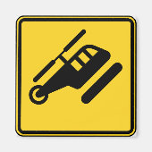 Aimant Signal d'hélicoptère de prudence (Devant)