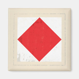 Aimant Signal lettre nautique "F"