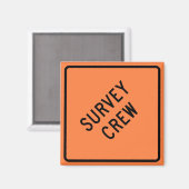 Aimant Signal routier de l'équipe de sondage (Recto/Verso)