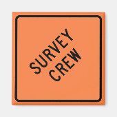 Aimant Signal routier de l'équipe de sondage (Devant)