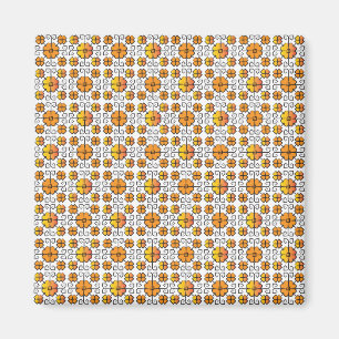 Aimant Signal traditionnel letton SUN motif géométrique V