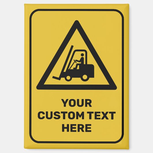 Aimant Signal triangle d'avertissement de chariot élévate (Recto)