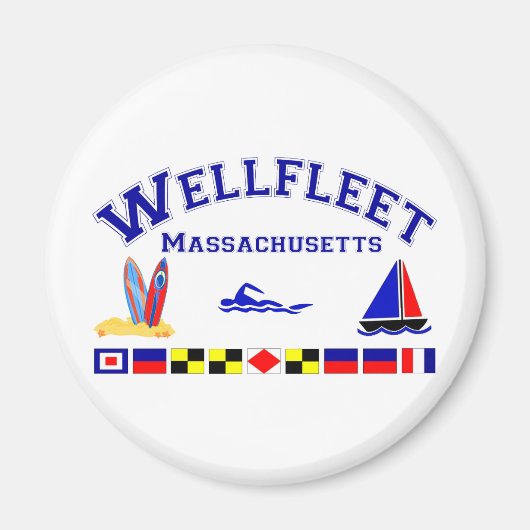 Aimant Signal Wellfleet MA Indicateurs (Devant)