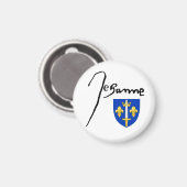 Aimant Signature / armoiries de Jeanne d'Arc (Recto/Verso)