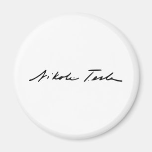 Aimant Signature de génie Nikola Tesla de l'électricit