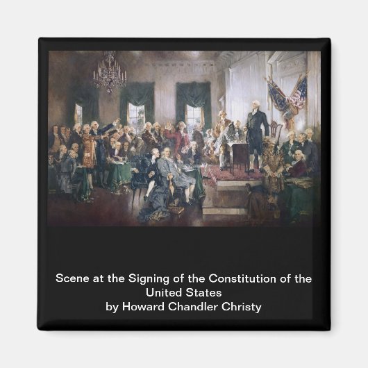 Aimant Signature de la Constitution américaine par Christ (Devant)