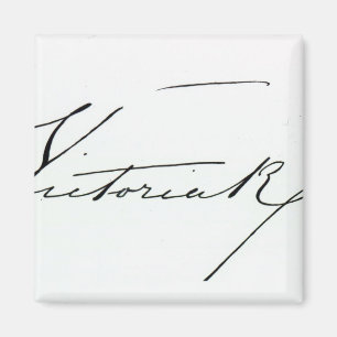 Aimant Signature de la Reine Victoria (à l'encre sur le