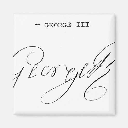 Aimant Signature du roi George III (Devant)