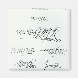 Aimant Signatures de la reine de Mary des Ecossais