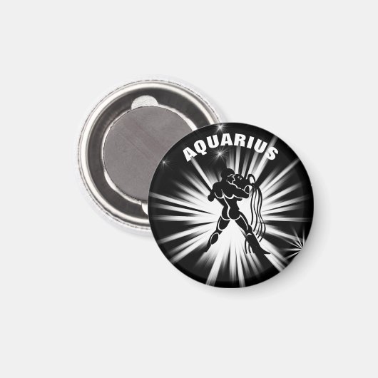 Aimant signe Aquarius (Recto/Verso)