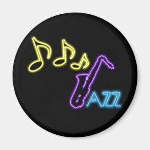 Aimant Signe au néon de barre de jazz