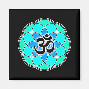 Aimant Signe Aum Yoga Méditation Graine De Vie Fleur De L