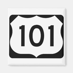 Aimant Signe de l'itinéraire 101 des USA