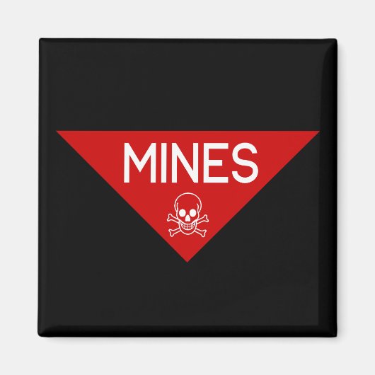 AIMANT SIGNE DE MINES | SIGNAGE | SYMBOLE (Devant)