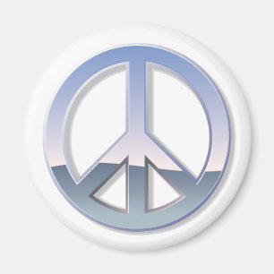 Aimant Signe de paix de chrome