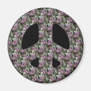 AIMANT SIGNE DE PAIX FLORAL