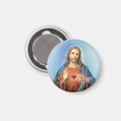 Aimant Signe de paix/Jésus (Recto/Verso)