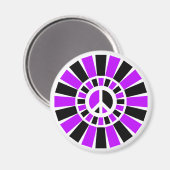 AIMANT SIGNE DE PAIX NOIR ET PURPLE (Recto/Verso)