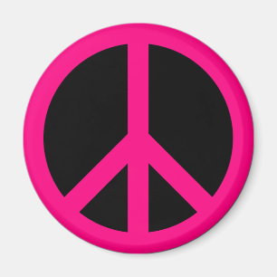 Aimant Signe de Paix Rose