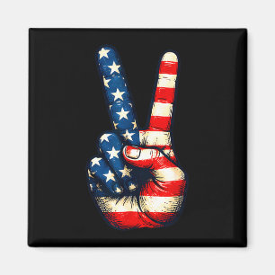 Aimant Signe de paix vintage 60's 4 juillet 70's hippie