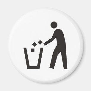 Aimant Signe de poubelle