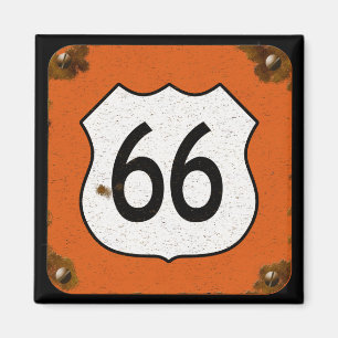 Aimant Signe de route de l'itinéraire 66