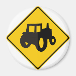 Aimant Signe de route du trafic de machines agricoles
