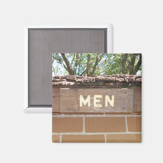 Aimant Signe de toilettes pour hommes (Recto/Verso)