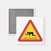 AIMANT SIGNE DE TRAFIC DES PERSONNES BLANCHISES (Recto/Verso)