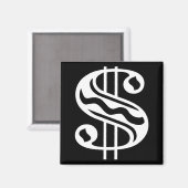 Aimant Signe Dollar - Blanc (Recto/Verso)