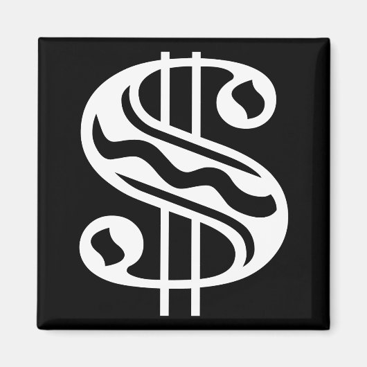 Aimant Signe Dollar - Blanc (Devant)