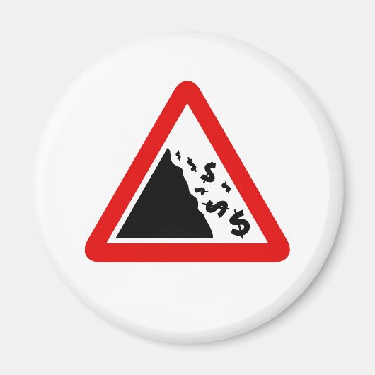 Aimant Signe dollar en chute (Devant)